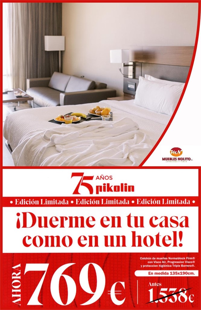 Foto 1 ¡DUERME EN TU CASA COMO EN UN HOTEL! COLCHÓN 75 ANIVERSARIO - ED.LIMITADA PIKOLIN